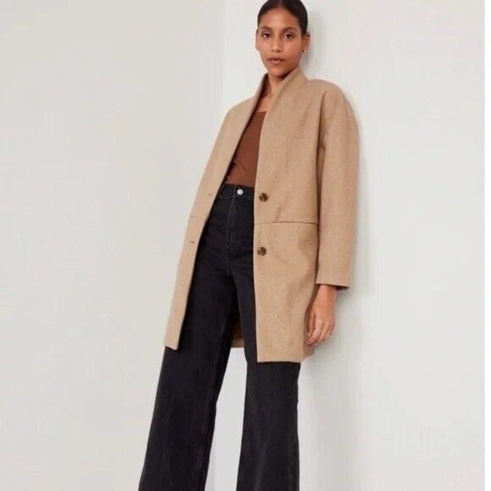 Old Navy Long-Line Cardigan Coat Women's Camel XXL NWT